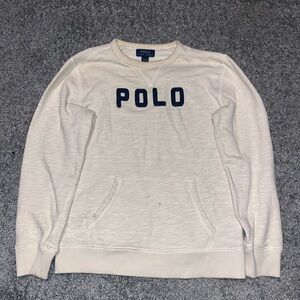 Polo by Ralph Lauren Men's Off-White Crewneck Sweater